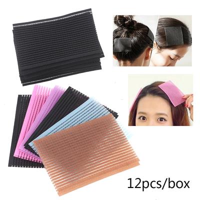 12Pcs Hair Pad Hair Sticker Clip Bang Fixed Seamless Magic Paste Posts Fringe
