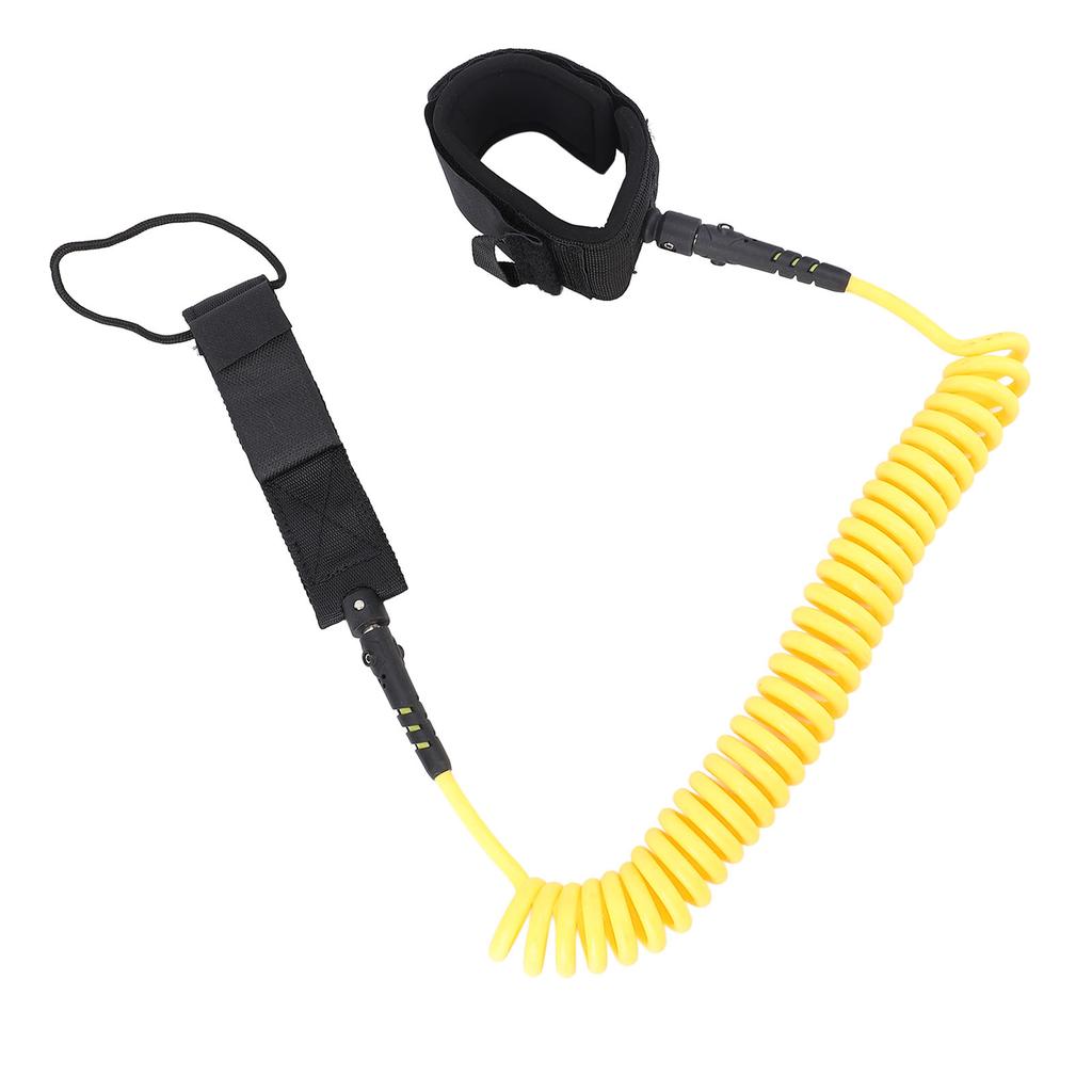 9.8ft Surf Leash Spiral TPU Coiled Stand Up Paddleboard Rope Surfboarding Ankle Strap 360 Degree