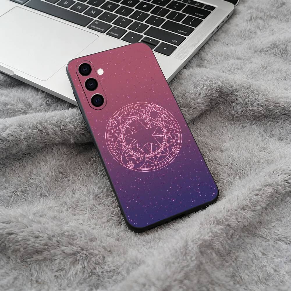 

Anime cards-girl-sakura Phone Case For Samsung Galaxy A73,A71 A72,A70,A53,A52,A51,Soft Silicone Black Cover Samsung a21s