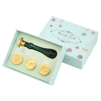 Wachssiegelstempel-Set Klares Muster Rostfrei Exquisite Verpackung Wachssiegelstempel für DIY