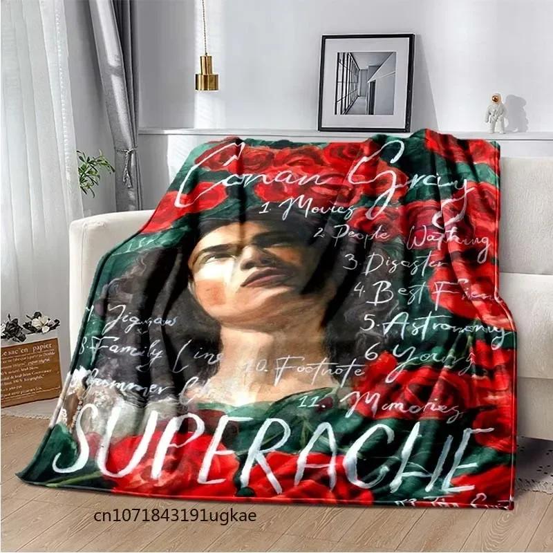 Conan Gray Poster Thin Blanket,POP Singer Posters Printed Soft Warm Flannel Sofa Bed Bedroom Blankets Home Travel,Decke,frazad