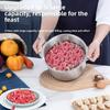 5L High Power 5 Gear Electric Meat Grinder Stainless Steel Multifunctional Home Meat Mincer with 1 Rotating 6-Leaves Steel Knife