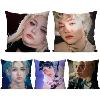 F-Felix KPOP Poszewka na poduszkę Kwadratowa poduszka Sypialnia Sofa Wypoczynek Komfortowa poduszka Samochód Salon Dekoracja domu 40x40