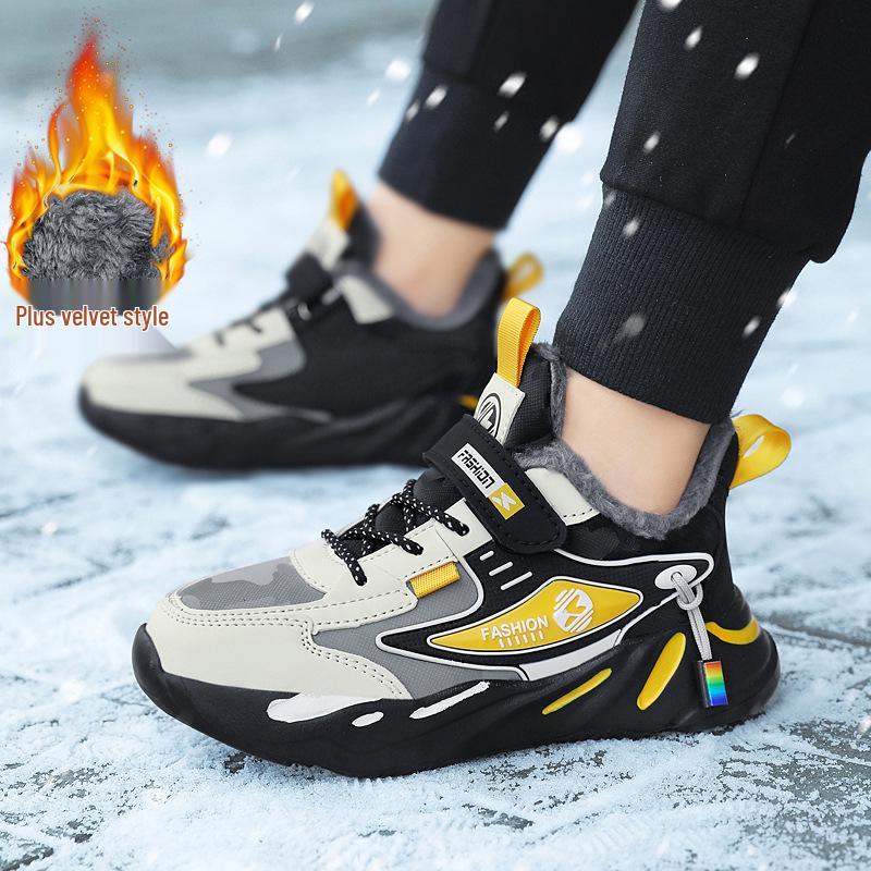 Children's Cotton Shoes: 2026 Autumn/Winter New Style for Medium & Large Kids - Running, Student, Snow Boots