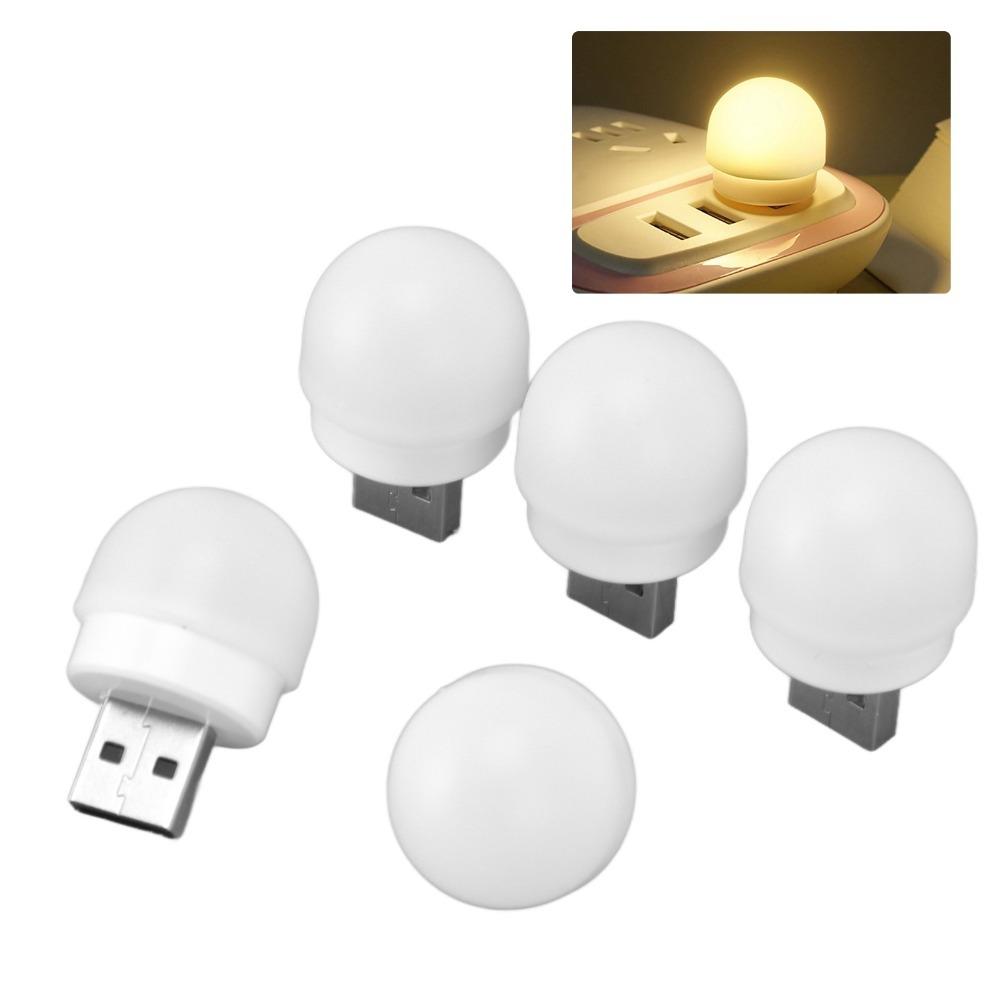 5 Pack 5V USB Night Light Mini LED Night Light Portable LED Light  Kitchen Warm Light