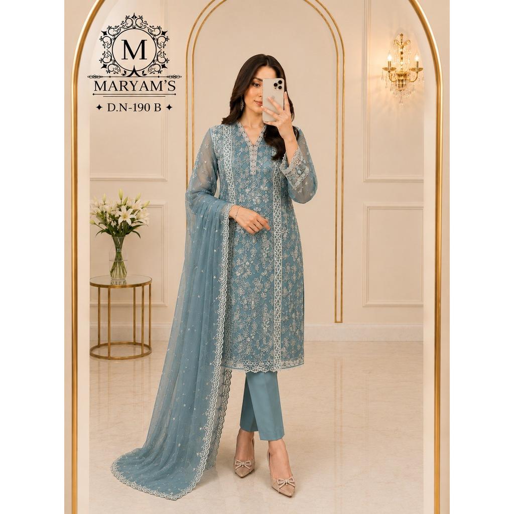 Heavy Organza Silk Pakisatni Salwar Kameez Indian Bollywood Party Wear Suit