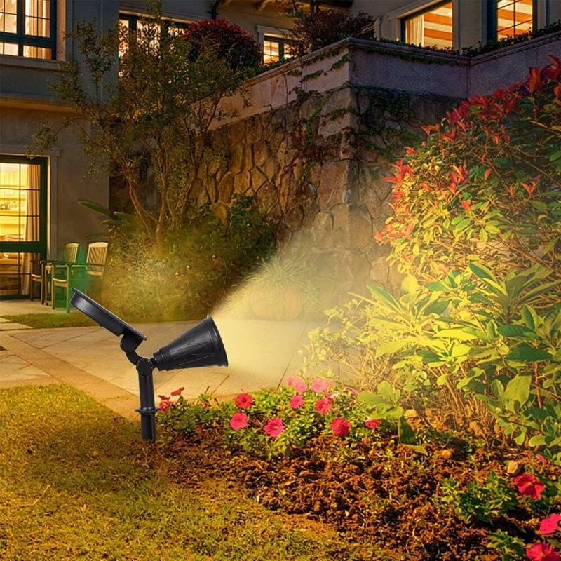 7 LED Solar Spot Lights RGB Solar Landscape Lights IP65 Waterproof Brightness Adjustable for Outdoor Garden  Lawn Decor Lighting