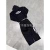 Teens Hoodie Set Letter Print Loose Fit Casual Sweatshirt Men Women