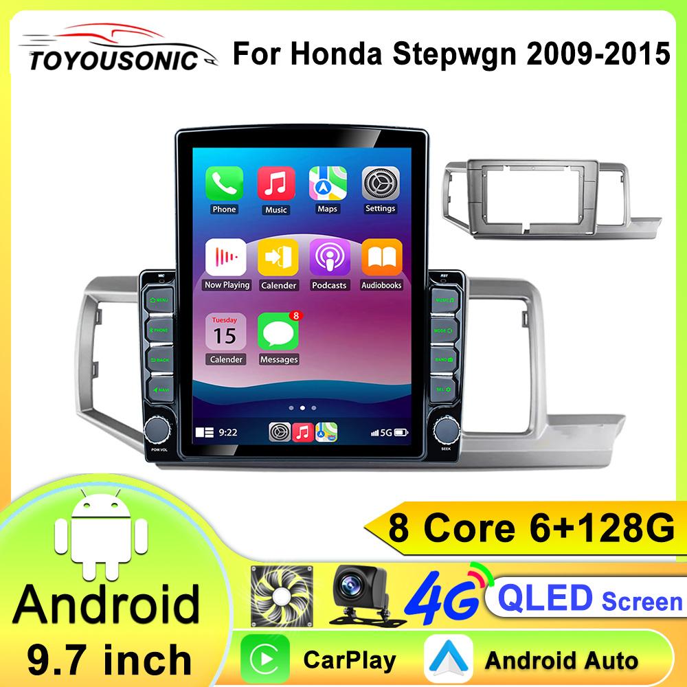 Android 13 Navigation NO 2DIN Carplay Auto Head Unit Screen For Honda Stepwgn 2009 - 2015 Radio Stereo Multimedia Car Player GPS