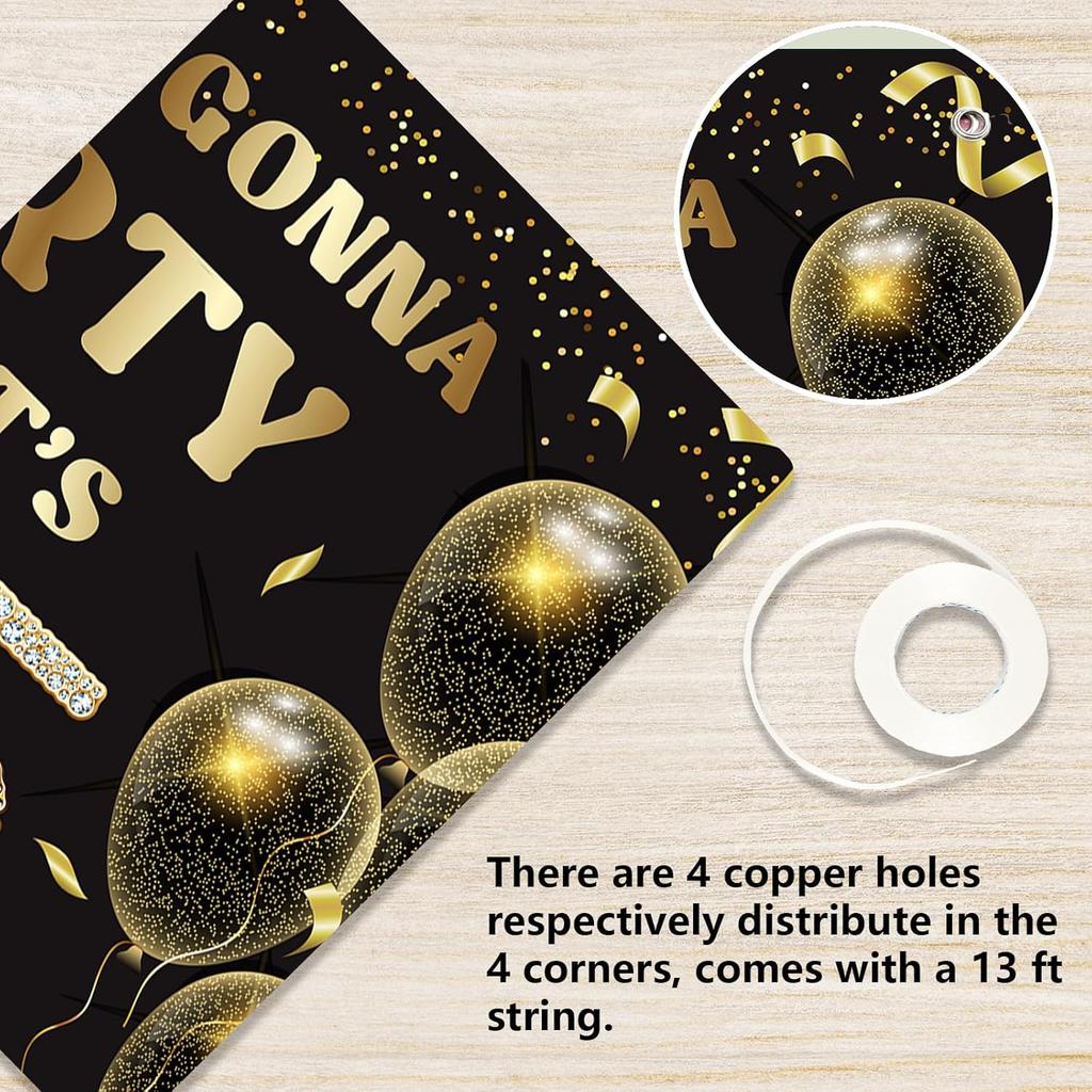 We’re Gonna Party Like It’s 1975 Birthday Banner Backdrop, Cheer To 50 Years Birthday Banner, 50th Birthday Party Supplies for Men Women