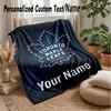 Toronto Maple Leafs Προσαρμοσμένη Φανελένια Κουβέρτα Ρίψης Εκτυπώστε το Όνομά σας Κείμενο Μαλακή Ζεστή Κουβέρτα Δώρο για τις Γιορτές