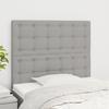 VidaXL Headboards 2 Pcs Light Grey 80x5x78-88 Cm Fabric3116740