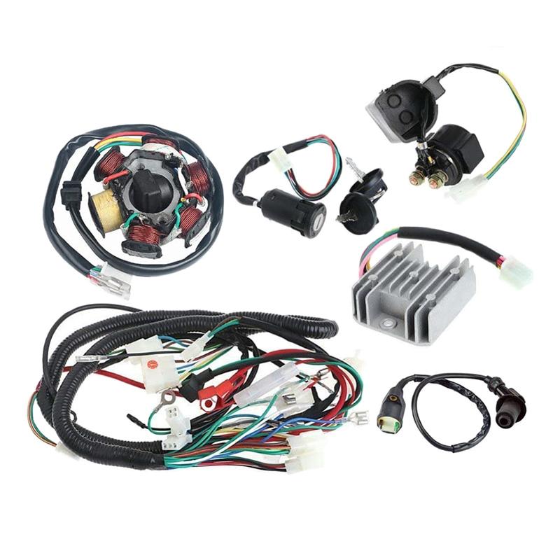 Full Electrics Wiring Harness CDI Coil for GY6 150CC ATV Quad Buggy Go Kart