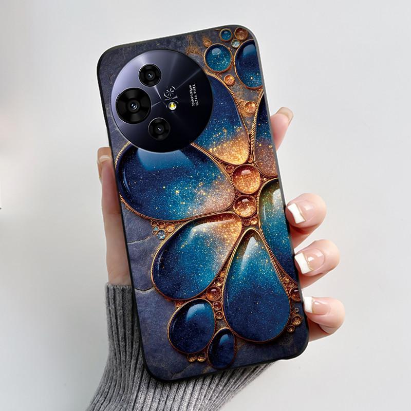 Hülle für TCL 50 NxtPaper 5G / 50 Pro NxtPaper 5G Hülle Luxus Drache Süß Cool Jungen Mädchen Schwarz Matt Weiches Silikon Rückabdeckung
