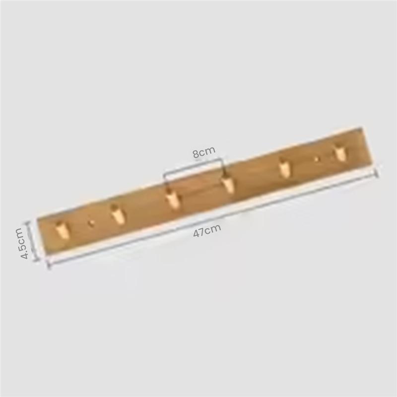 Practical Decoration Wall Mounted Hanger Room Hooks Key Hallway Storage Holders Bamboo Door Clothes Hats Robe Back Rack
