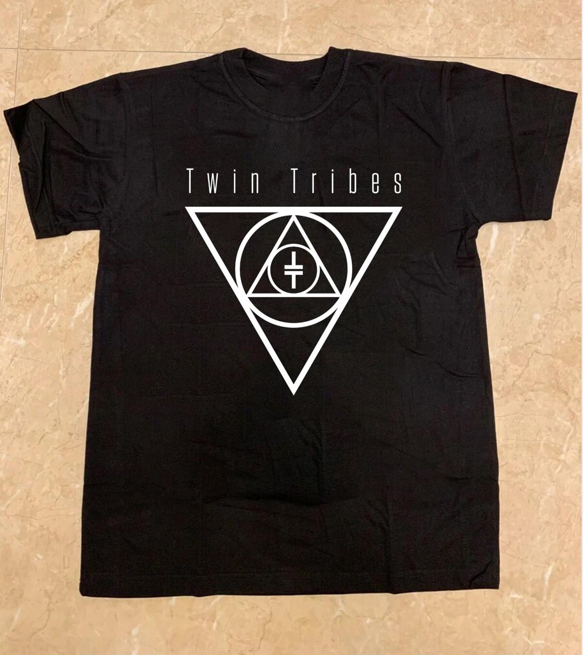 Twin Tribes Logo Black Cotton T Shirt Full size S-5XL unisex HT506 S