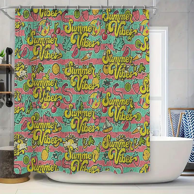 

Boho Shower Curtain Nature Floral Green Botanical Forest Pattern Bathroom Decor Vintage Farmhouse Rustic Home Textile W60H190(CM)-1 Pcs