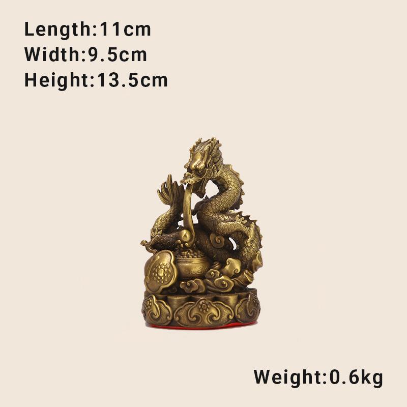 12 Chinese Pure Copper Zodiac Animal Figurines Set, Rat, Ox, Tiger, Rabbit, Dragon, Snake, Horse, Goat, Monkey, Rooster, Dog,Pig