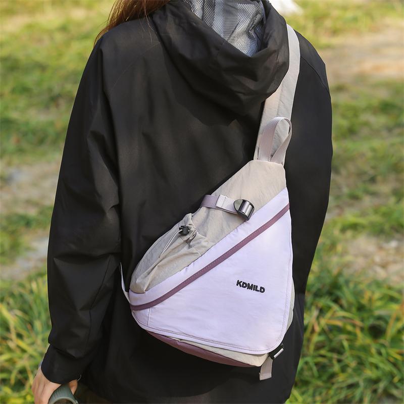 Bolso Ligero para el Pecho Bolso de Hombro de Color Contrastante Bolso Cruzado para Deportes al Aire Libre Montar