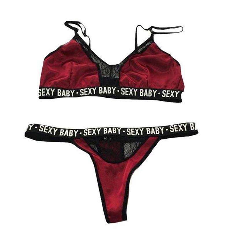 2021 Nuevo conjunto de ropa interior sexy de mujer Chica Sexy Vendaje Corsé  Carta Push Up Bra + Tangas Bragas Lencería Estilo de verano comprar a buen  precio — entrega gratuita, reseñas