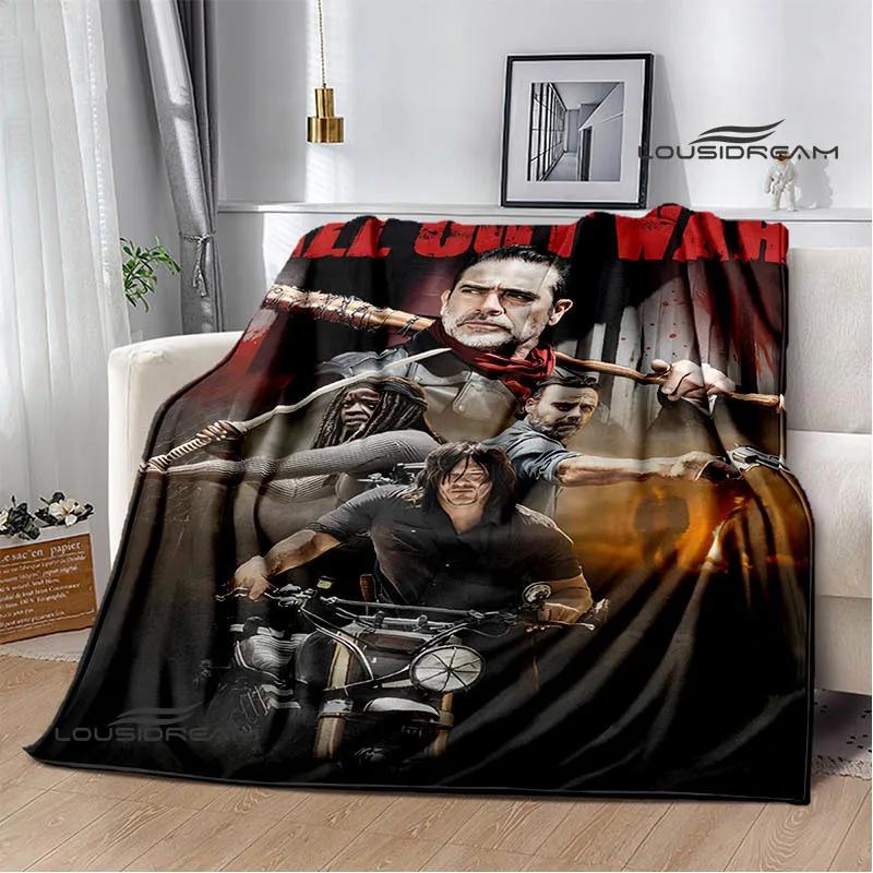 The Walking Dead Print Throw Blanket Soft Flannel Picnic Blanket Warm Cozy Bed Linen Birthday Gift