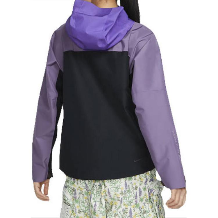 Nike Storm-Fit Colorblock Waterproof Windproof Half-Zip Hooded Jacket Women Jacket Purple DN3913-579