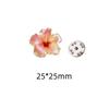Stainless Steel Red Hibiscus Flower Pin Jewelry Stainless Steel Pink Hibiscus Flower Brooch for Women Birthday Gift
