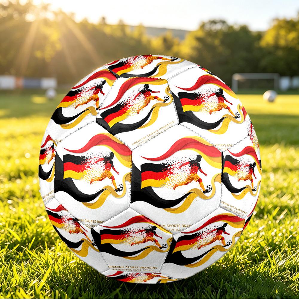 Germany Football Printed Size 5 Soccer Ball Wear Resistant Standard Adult Training Football Fan Gift for Indoor Outdoor Match Sports