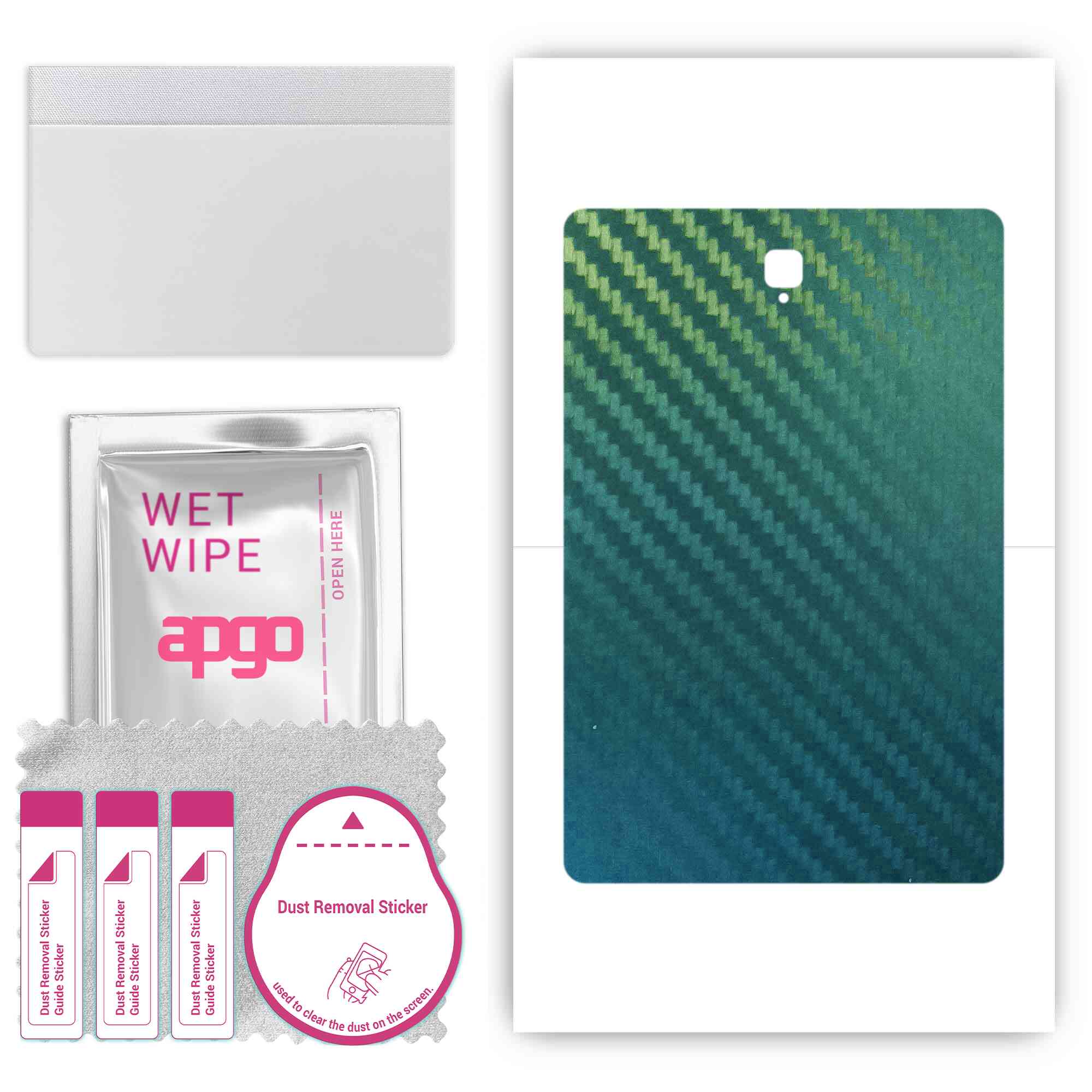 

apgo Protective Skin Sticker for the back compatible with Samsung Galaxy Tab S4 10.5, Wrap Film, Foil, Vinyl - Pattern Carbon Chameleon CAKA1