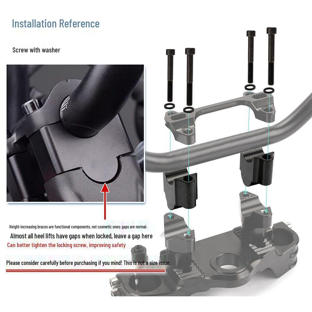 Aluminum Alloy 30mm Lift Rod for R1200/R1250 BMW Handlebar Lifts