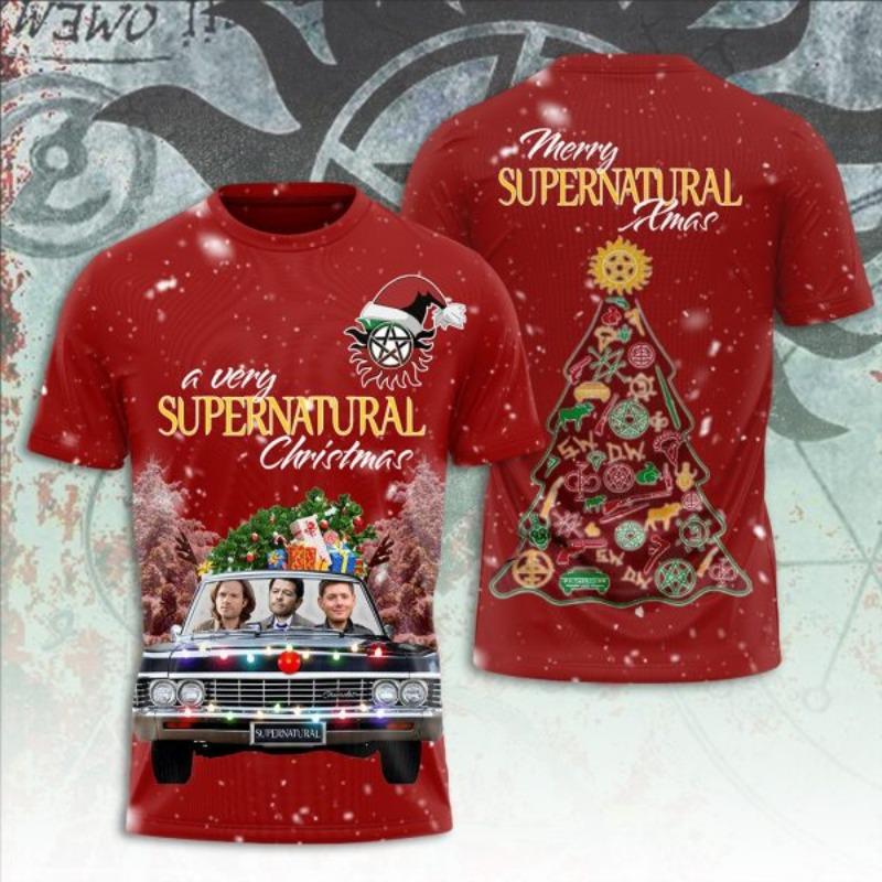 Hot Supernatural TV Series 3D Printing Tshirt Fashion Men Women Harajuku Short Sleeve O-neck Tee Top Oversized Boys Clothing