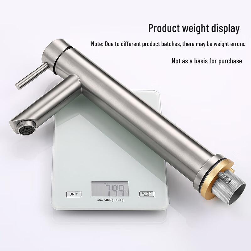 Larsd N8302 Tall Stainless Steel Basin Faucet