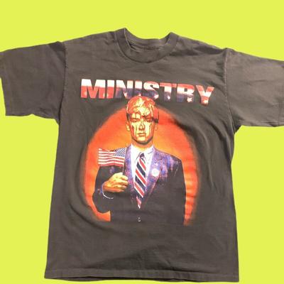 Ministry Band Black 100% Cotton S-4XL T-Shirt Unisex Gift For Fan  ES059 Unisex T-Shirt