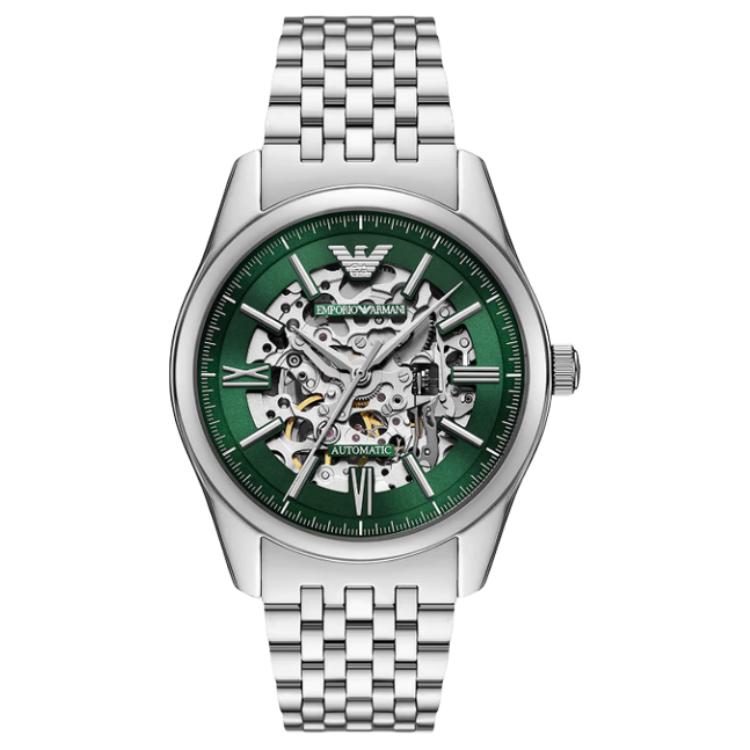 Emporio Armani Automatic Stainless Steel Watch AR60091 Skeleton Dial