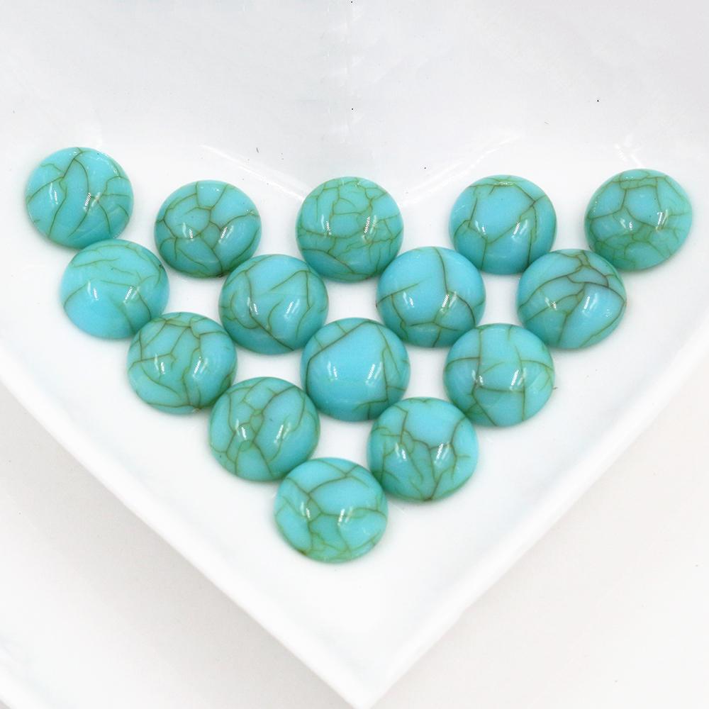 Neue Mode 40 Stück/Los 12mm Mix Farben Flache Rückseite Harz Cabochons Cameo
