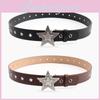 Women Simple Alloy Star Shape Belt Solid Color Waist Decoration Gift Fashion