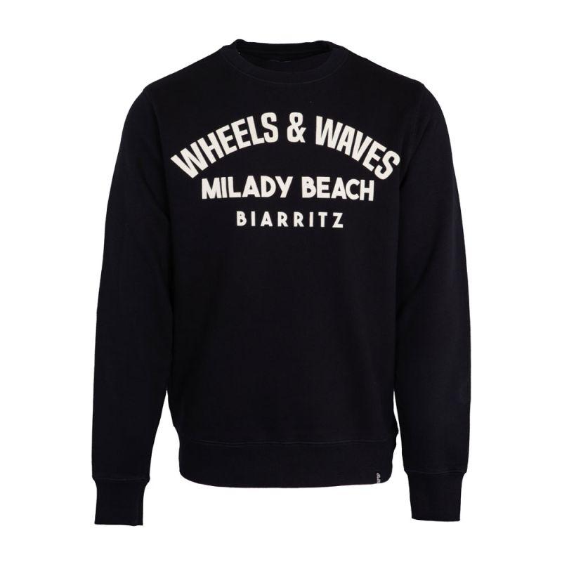 

Sweat col rond logo ww/1/sw/biarritz/b Homme WHEELS AND WAVES XXL чёрный