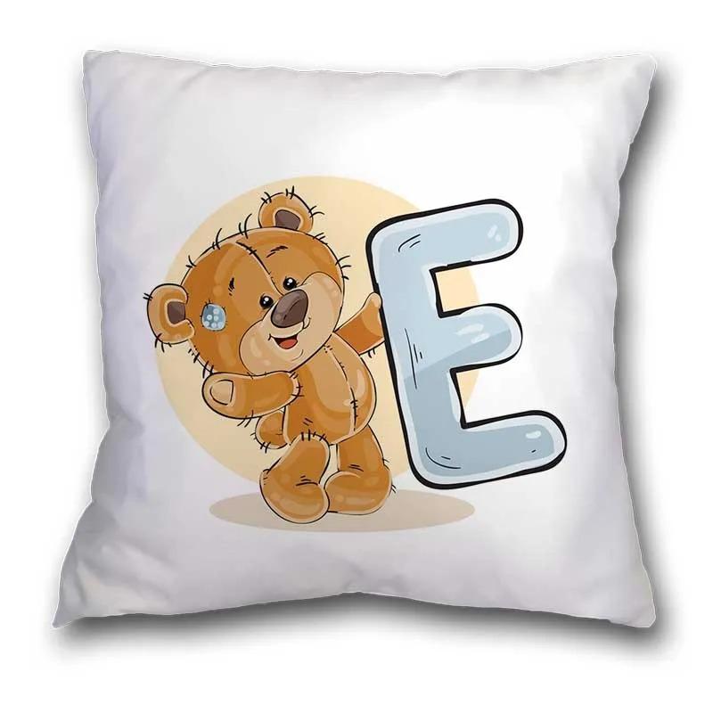 Cute Cartoon Bear Animal Pillowcase Cushion Cover Printing Suitable for Sofa Children's Room Decorative Pillowcase