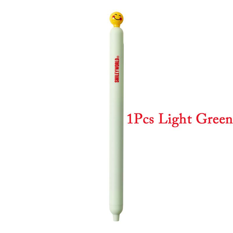 KACO SMILEYWORLD Kawaii Gel Pen Smile Head ST Pen Head Signature Stylos Quick Dry boligrafos elegantes For School Office Station
