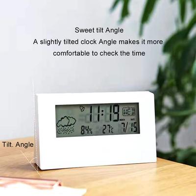 ABS Silent Timer Convenient Weather Forecast Compact And Mini Alarm Clock Is Designed Tilted Angle Type+2