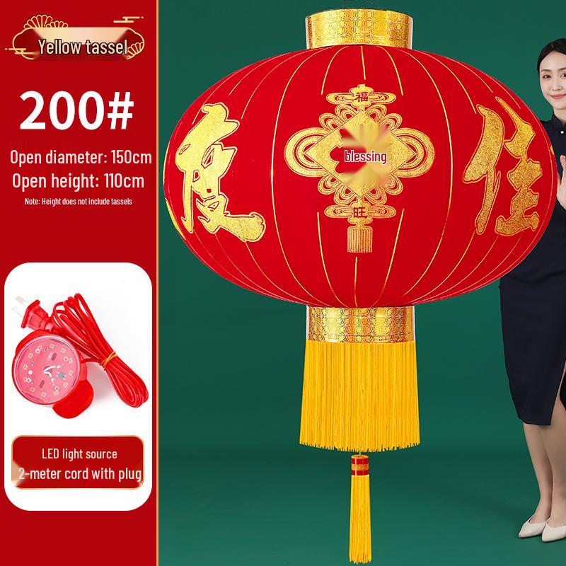 2026 New Style Red Lantern Pair for Main Entrance - Spring Festival Celebration Decor