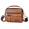 WEIXIER Men's Leather Crossbody Shoulder Bag Waterproof Messenger Bag Briefcase Satchel Travel Work Bag