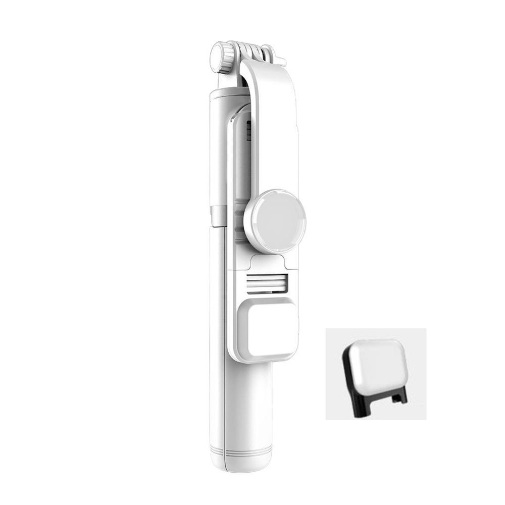 White Fill Light Bluetooth Selfie Stick Tripod Telescopic Selfie Stick Vlog Photography