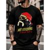 Men's Funny Graphic T-Shirt With Bold Wrestler Design, Soft Cotton Crewneck Tee For Casual Daily Wear, Relaxed Fit Short Sleeve Top