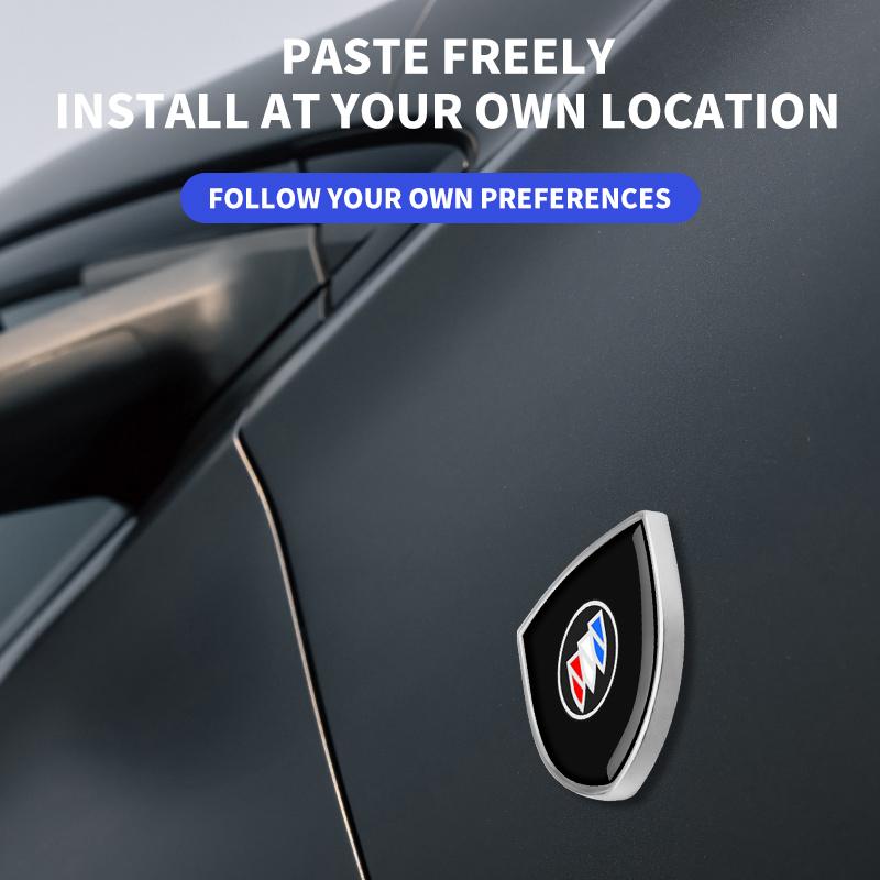 RFG3 3D Car Styling Shield Emblem Badge Metal Stickers Decor Decals For Buick Century Excelle XT Envision Excelle GT Verano GL8 GL6