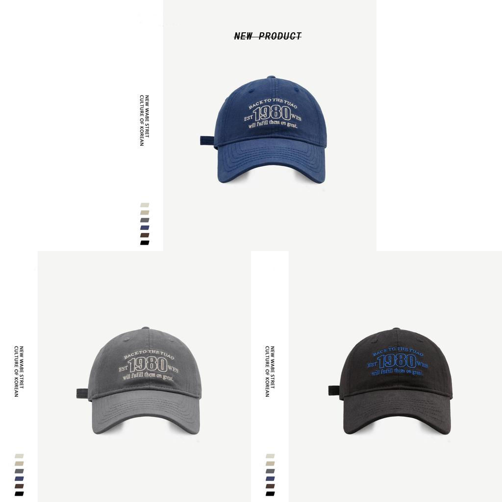 Korea Style Letter Embroidered Baseball Cap For Men Women Sun Protection Summer