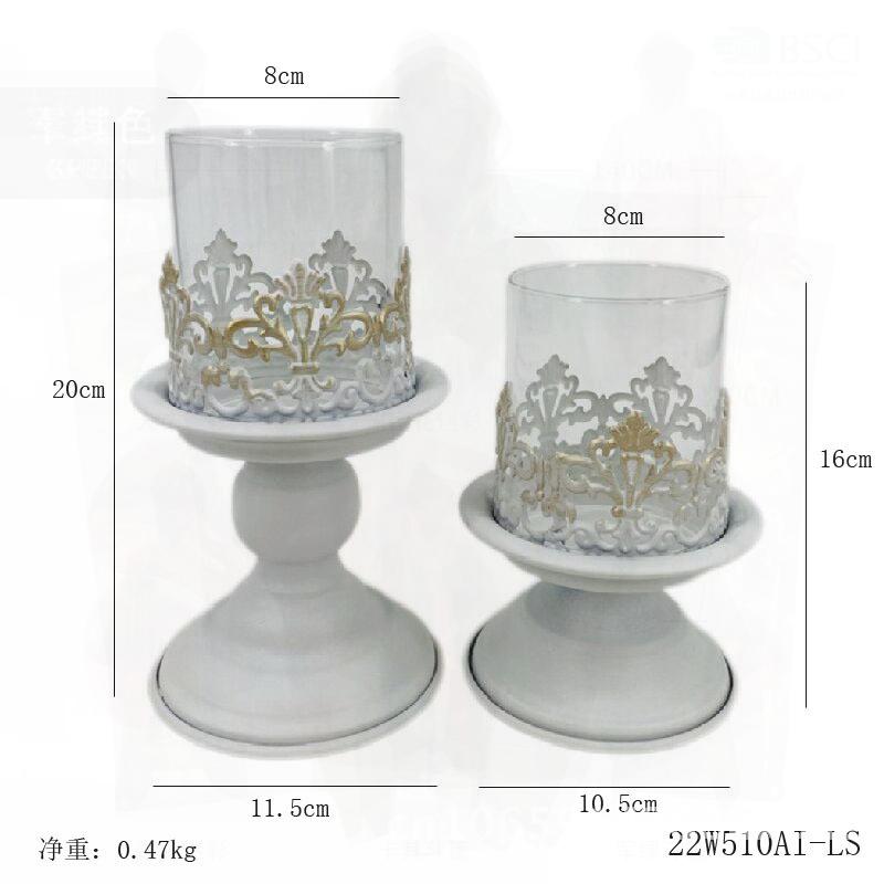 Vintage Iron Candle Holder Aromatherapy Cup Candlestick for Candlelight Dinner Home Decor And Shooting Props