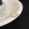 Korean Zirconia Hollow Luxury High-End Cool Style Open Ring