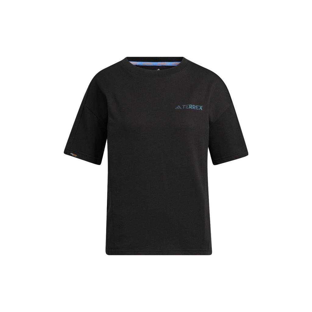 Adidas Campyx Short Sleeve Tee Solid Color Outdoor Sports T-Shirt Women Tops Black IC1967