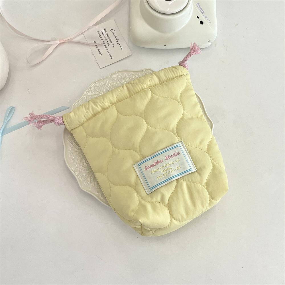 Siyah Kart Kamera Polaroid Saklama Çantası Taşınabilir Büzgülü Çanta Kadın Telefon Çantası Anahtar Kulaklık Ruj Çantaları Büzgülü Çantalar